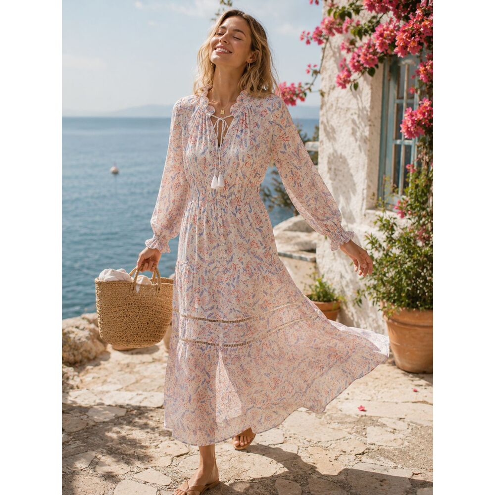 Zimmermann floral printed long dress AU 0 / US 4